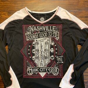 Double D Ranch Nashville Long Sleeve T-shirt Size Small